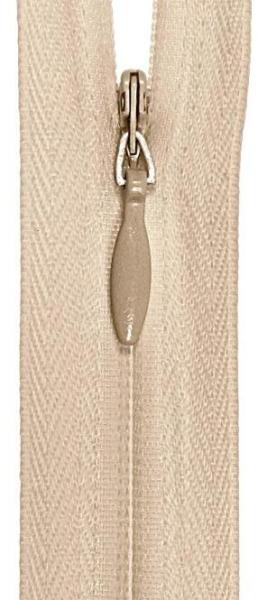 Tropfen Nahtverdeckter Reißverschluss, beige, Meterware